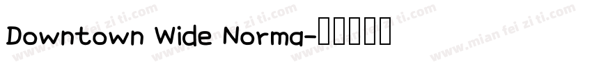 Downtown Wide Norma字体转换